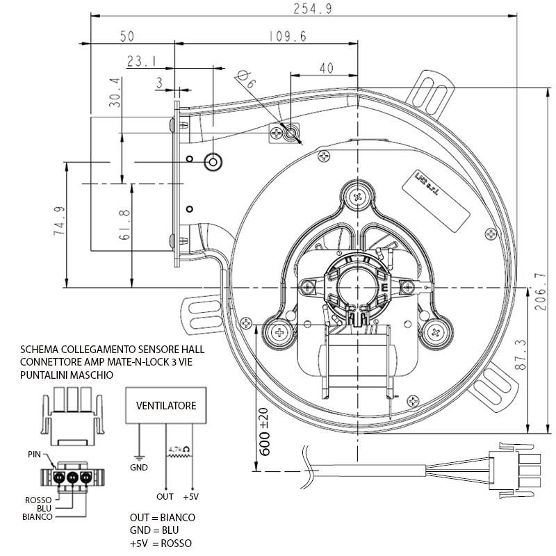 Estrattore fumi Sit Group completo PL21CE0260 50W 