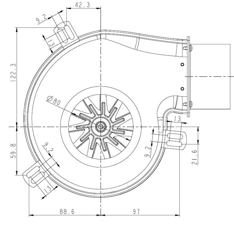 Estrattore fumi Sit Group completo PL21CE0260 50W 