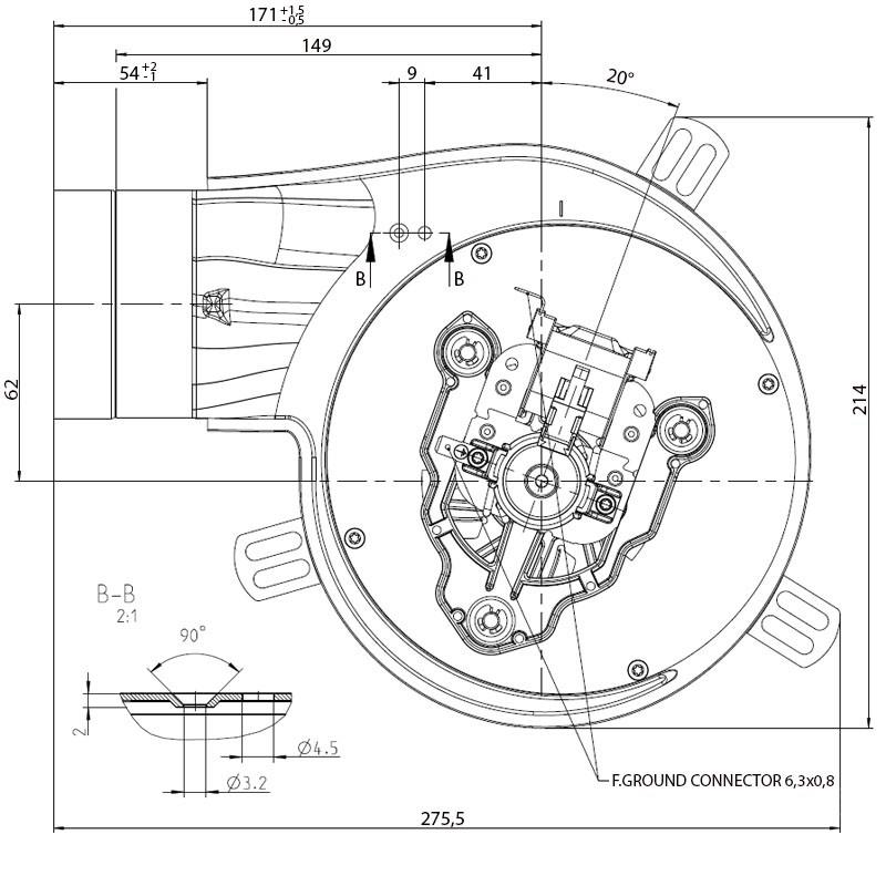 Ventilatore estrattore fumi G2E152/0020-3030LH-609