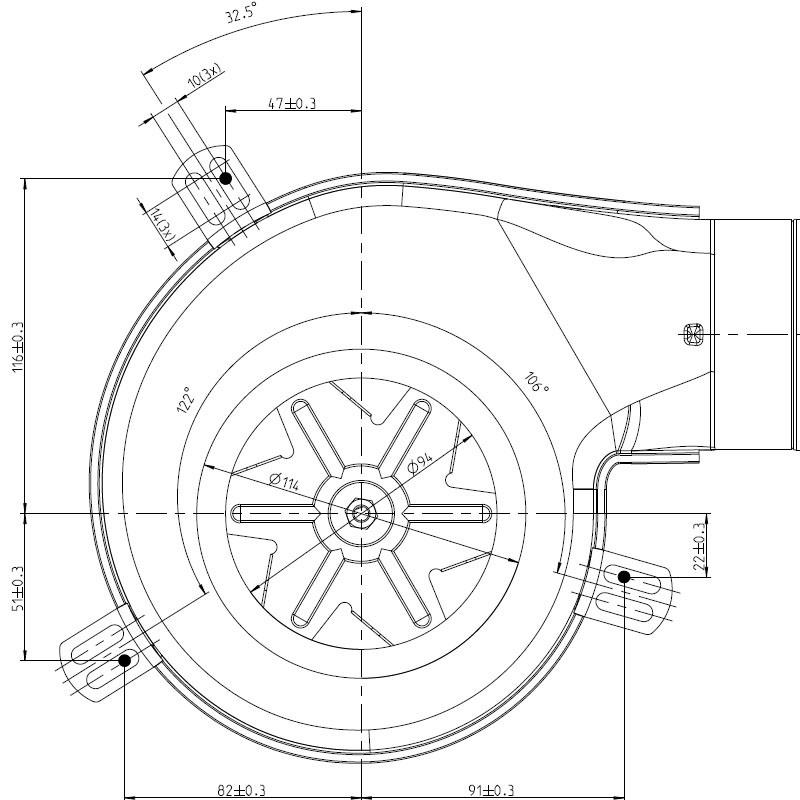 Ventilatore estrattore fumi G2E152/0020-3030LH-609