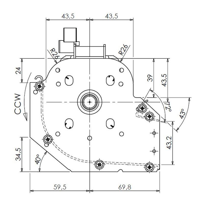 Ventilatore tangenziale per stufe pelet TRIAL 8A130B-001 8FA666-D2