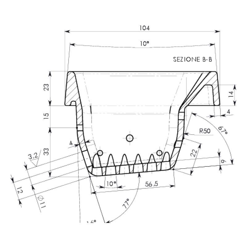 Assieme cestello braciere in ghisa Ravelli 14809005