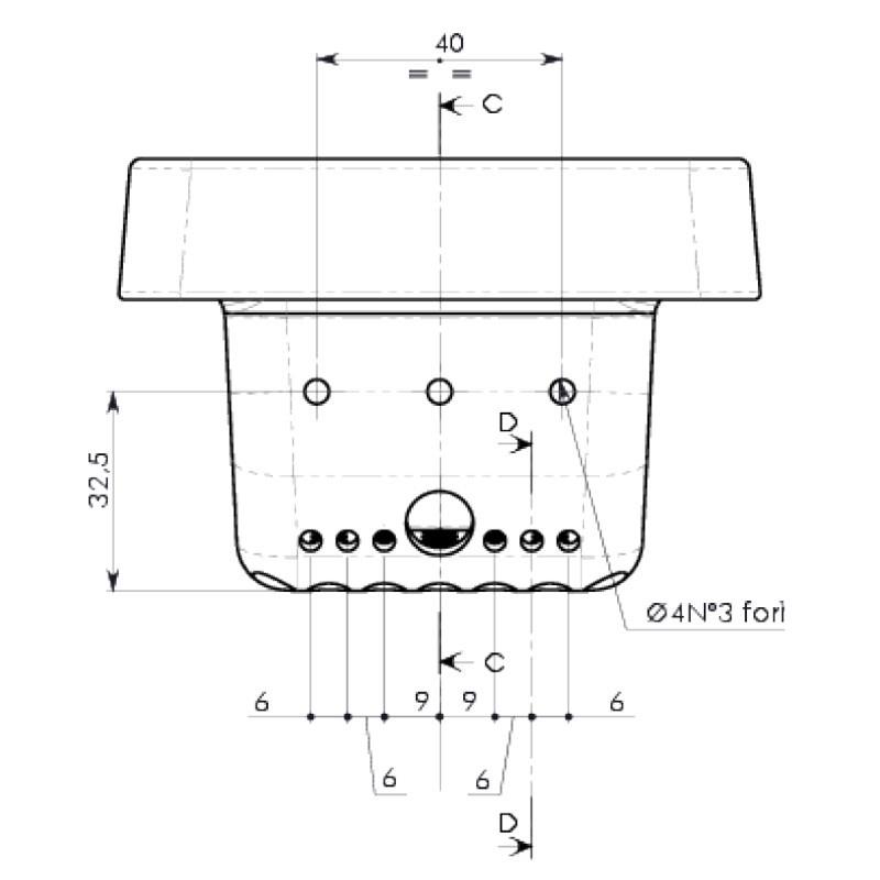 Assieme cestello braciere in ghisa Ravelli 14809005