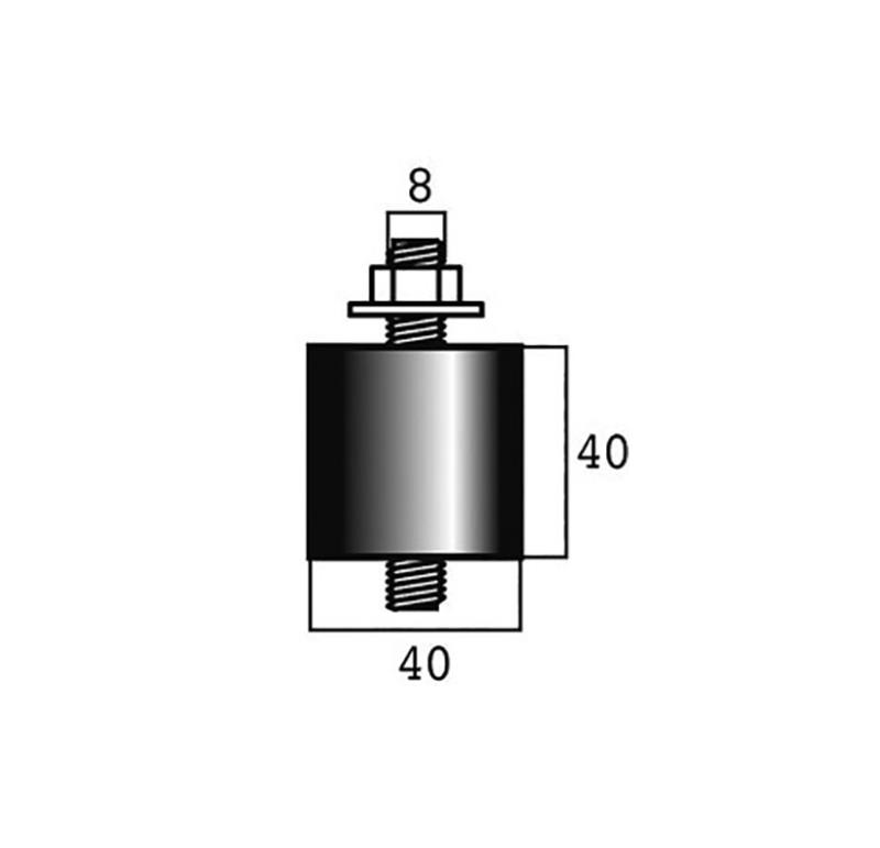 Gommini antivibrazione condizionatore 40 x 40 mm Tecnogas 11222