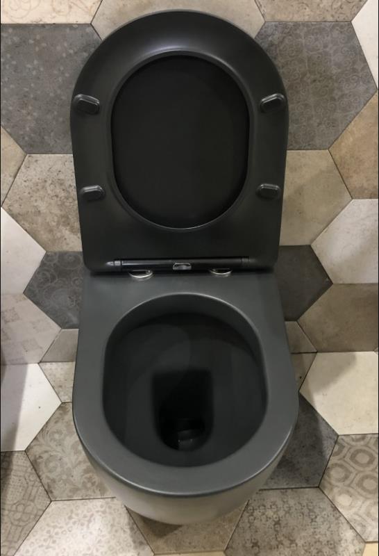 Set sanitari bagno filo muro a terra | Nero Opaco