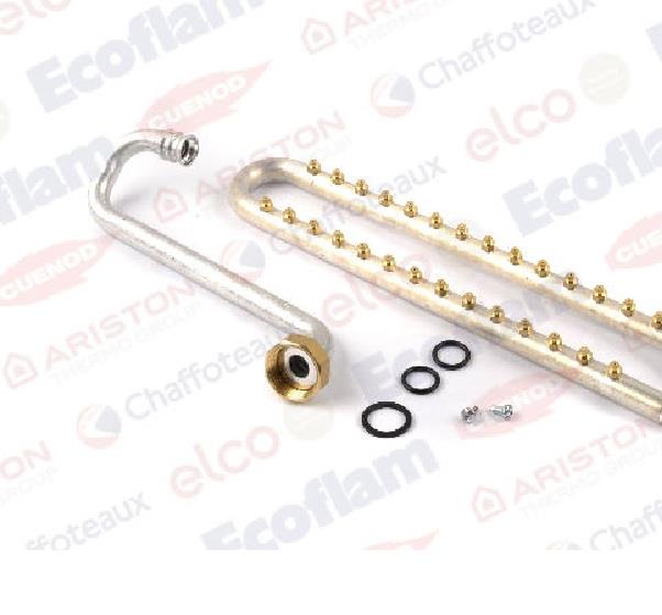 Collettore gas metano + tubo originale Ariston 65118692