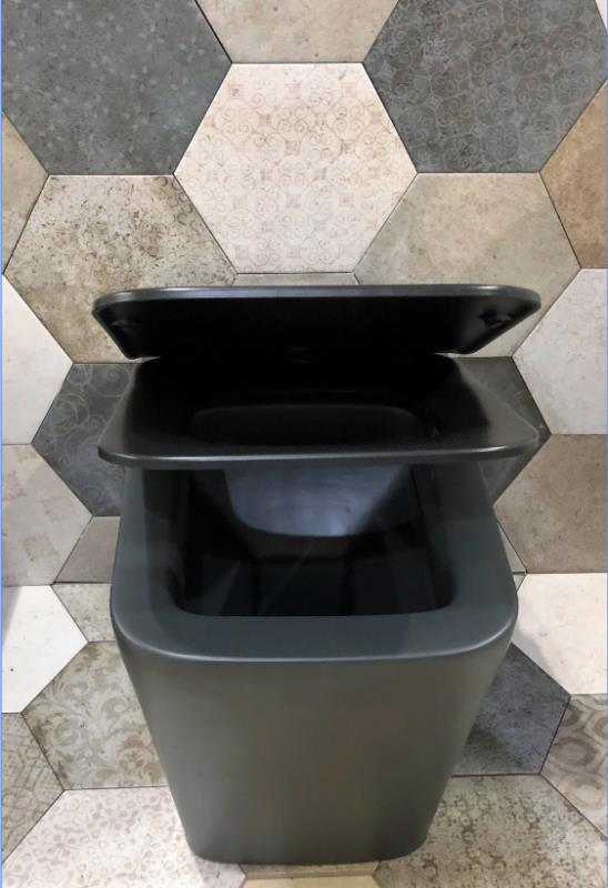 Set sanitari bagno filo muro a terra | Nero Opaco | Versione Quadrata