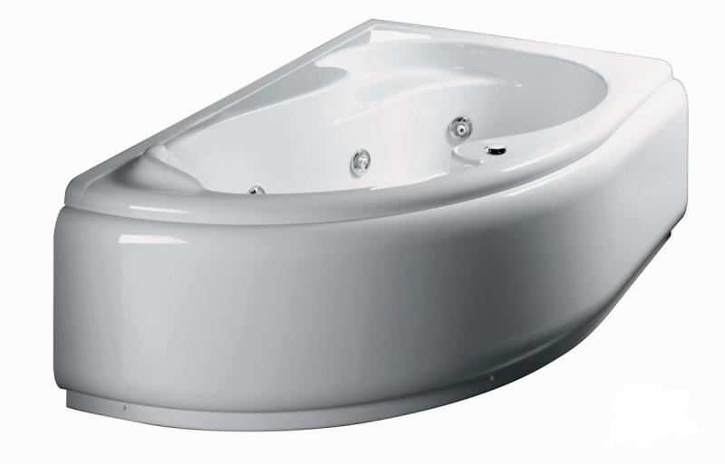 Vasca angolare idromassaggio modello Grazia con pannello 150 x 100 DX