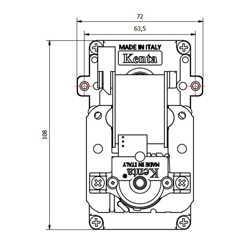 Motoriduttore Kenta 1,5 RPM albero 8,5mm pacco 30mm K9115003