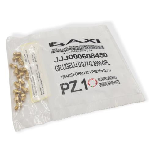 Kit n.15 ugelli d.0,77 2000 gpl + n.1 molla jjj000608450 originale Baxi