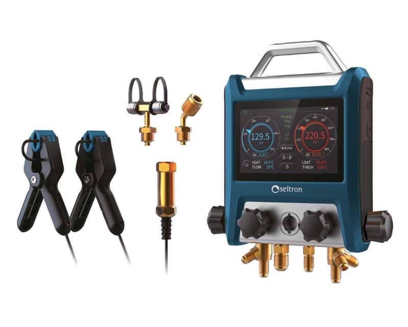 Seitron KIT gruppo manometrico digitale a 4 vie Be COOL M4 con sonde e tubi