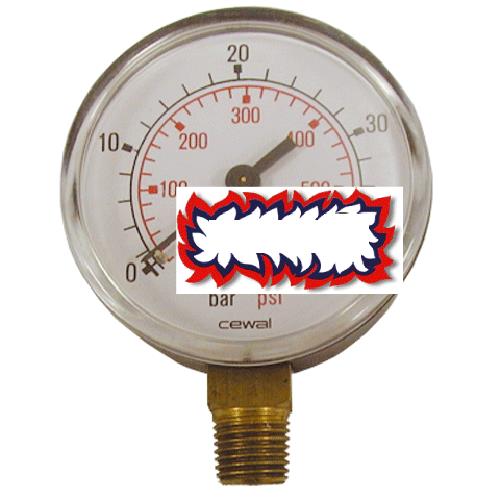 Manometro attacco radiale 1/4" Ø63 2,5bar MA63R2.5