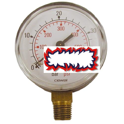 Manometro attacco radiale 1/4" Ø63 25bar MA63R25