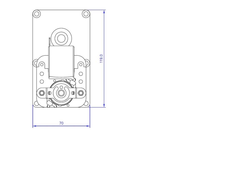 Motoriduttore Mellor T3 D. albero 8,5mm, pacco 25mm 220 V AC - 50/60Hz FB1324