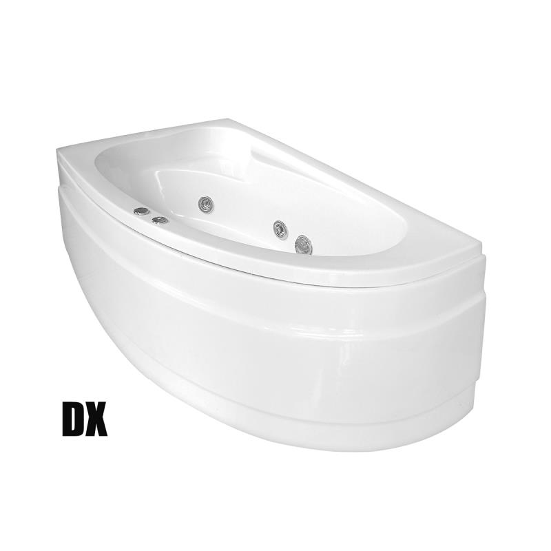 Vasca angolare idromassaggio modello Zaira con pannello 160 x 90 DX