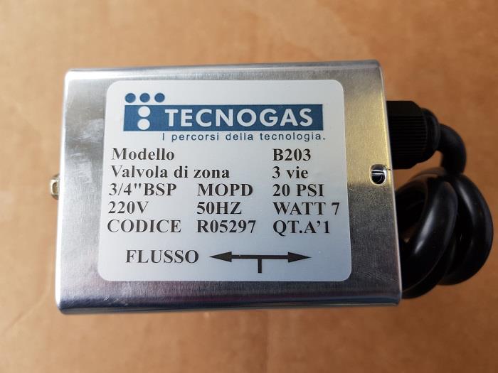 Valvola di zona motorizzata 3 vie da 3/4 FF 220 volt con micro ausiliario