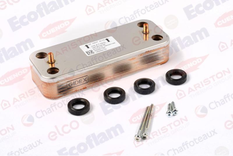 Scambiatore sanitario 12 piastre orig. Ariston Chaffoteaux Elco Ecoflam 65116314