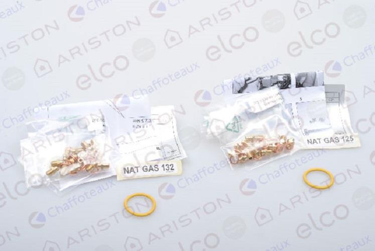 Trasformazione a gas metano ugelli nichelati Ariston 65106691-01