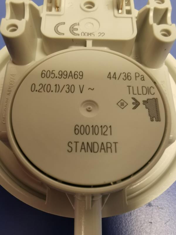 Pressostato aria pressione d'intervento 44-36PA compatibile 1012849 Ex.1027790