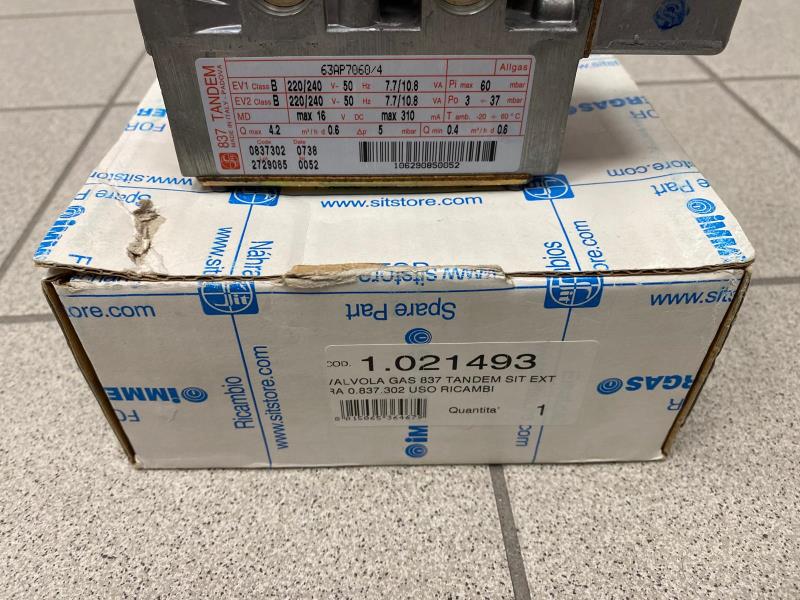 Valvola originale Sit 837.302 837302 Tandem Baxi Hermann Immergas 1021493