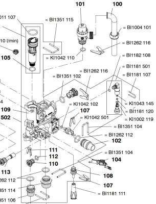 Kit gruppo ritorno bi+tappo BI1441502 originale Savio Biasi