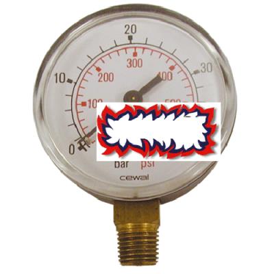 Manometro attacco radiale 1/4" Ø63 1,6bar MA63R1.6