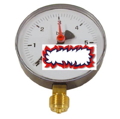 Manometro attacco radiale 3/8" Ø80 16bar MA80R16