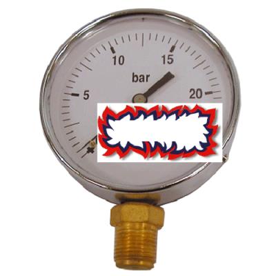 Manometro per vapore attacco radiale 1/2" Ø100 10bar MA100RADVS10