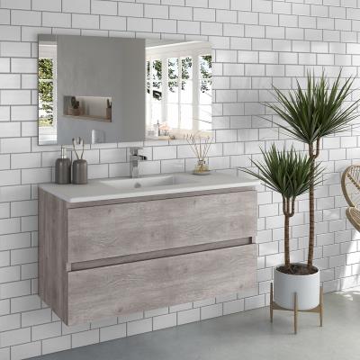 Mobile bagno sospeso Congrazia Rovere Grigio 80x43x56