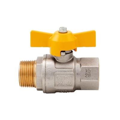 Valvola sfera per gas MF 1/2 con farfalla Made in Italy
