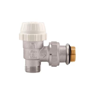 Valvola termostatizabile angolo con cappuccio D.3/8 squadra attacco rame